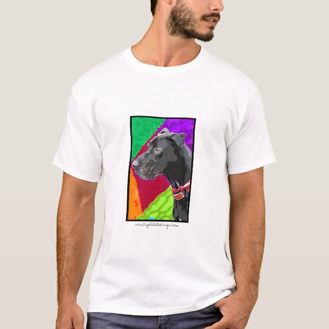 T-shirt de great dane do pop art (Frente)