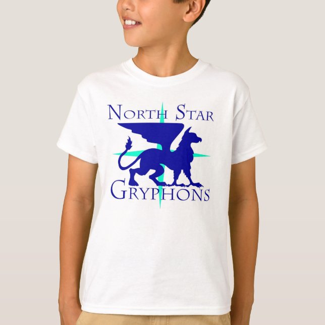 T-shirt de Gryphons da estrela norte dos miúdos (Frente)
