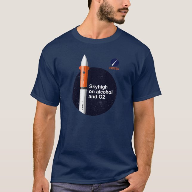T-shirt de Hanes muito ao alto no álcool e no O2 (Frente)