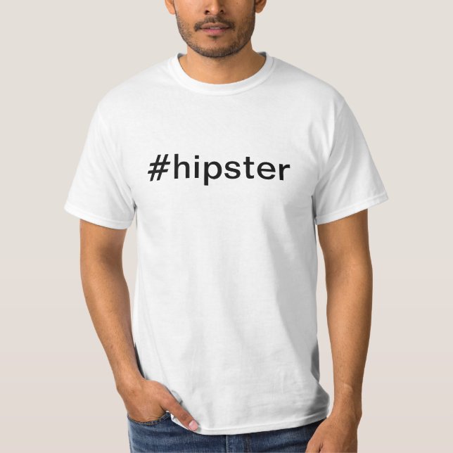 T-shirt de Hashtag do #Hipster (Frente)