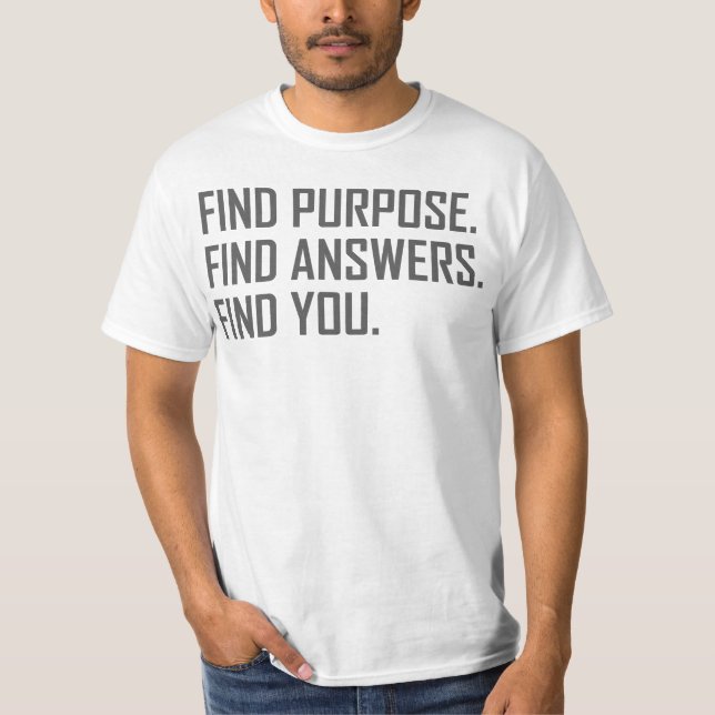 T-shirt de HawkDG (logotipo cinzento, branco puro) (Frente)