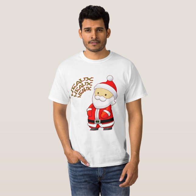 T-shirt de Heaux Heaux Heaux do papai noel (Frente Completa)
