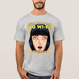 T-Shirt de horror das mídias sociais