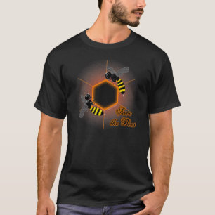 T-shirt de incandescência da abelha do favo de me