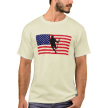 T-shirt de IRock América da bandeira do Lacrosse