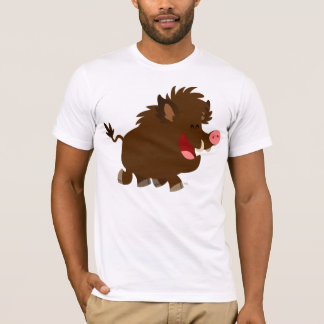 T-shirt de irradiação do javali dos desenhos