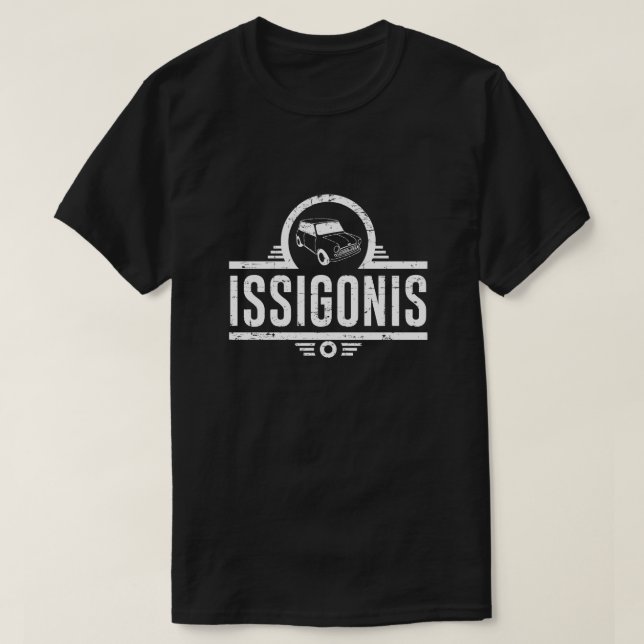 T-shirt de Issigonis Mini Cooper (Frente do Design)