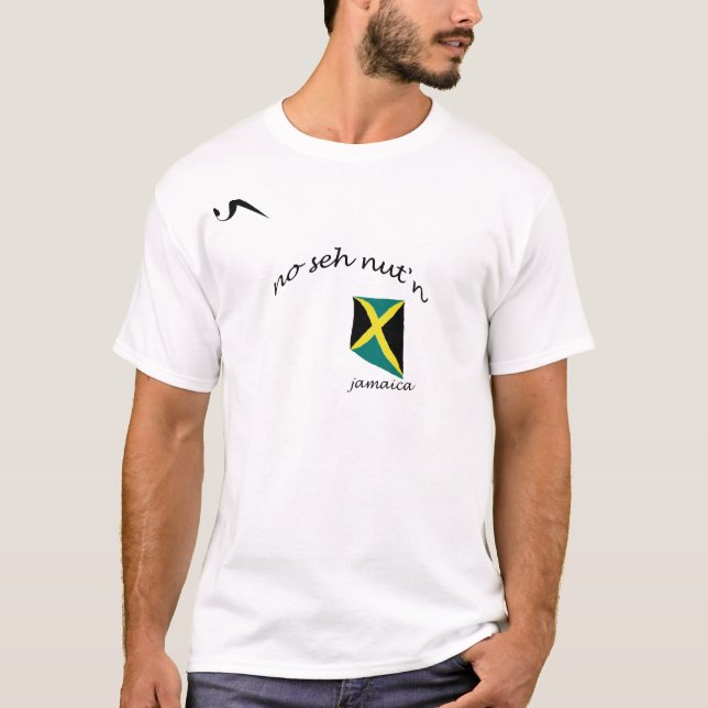 T-shirt de Jamaica "nenhum ela nut'n " (Frente)