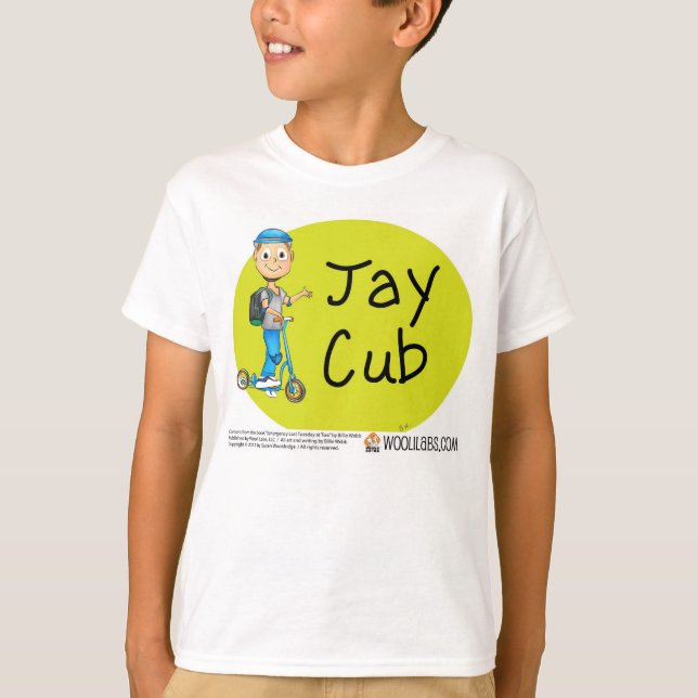 T-shirt de Jay Cub do livro da emergência (Frente)