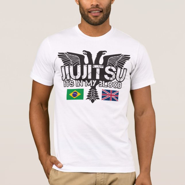 T-shirt de Jiu Jitsu Reino Unido do brasileiro (Frente)