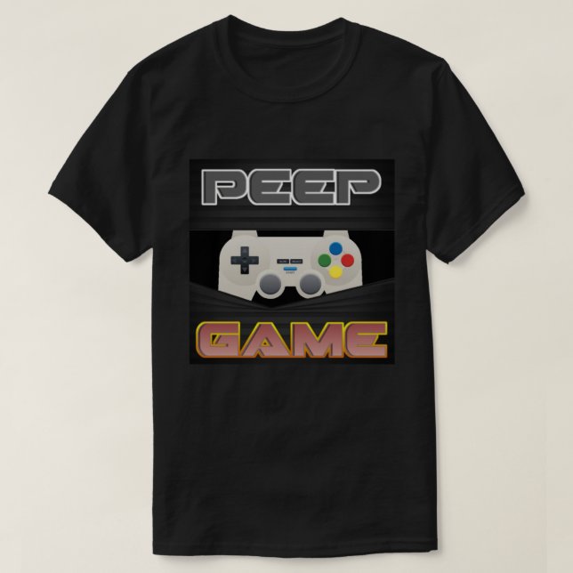 T-Shirt de Jogo de Peep (Frente do Design)