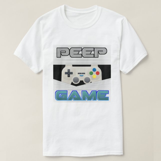 T-Shirt de Jogo de Peep (Frente do Design)