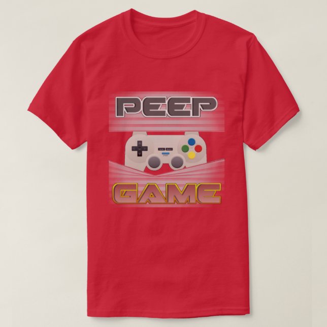 T-Shirt de Jogo de Peep (Frente do Design)