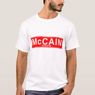 T-shirt de John McCain de 2008 vermelhos