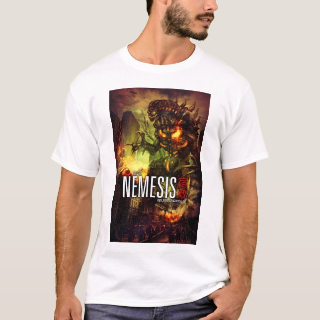 T-shirt de Kaiju do nêmesis - arte por Cheung (Frente)