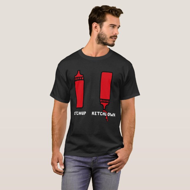 T-shirt de Ketchdown da ketchup (Frente Completa)