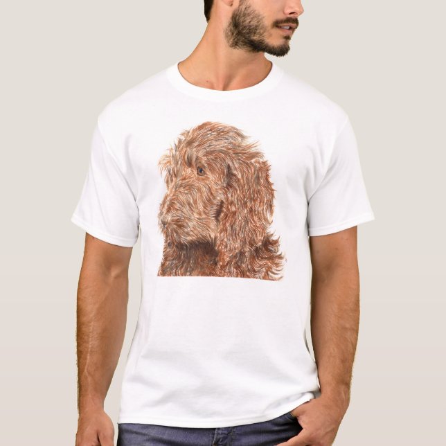 T-shirt de Labradoodle #2 do chocolate (Frente)