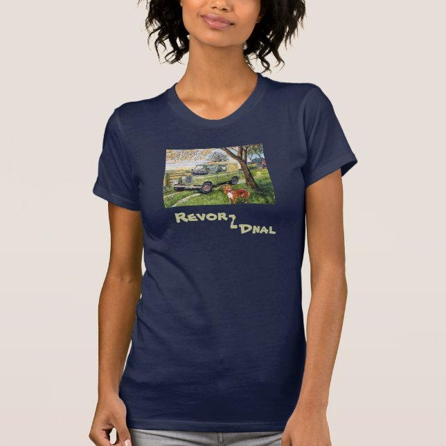 T-shirt de Land Rover do estilo antigo das (Frente)