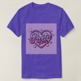 T-Shirt de lavanda de Corações Rosa
