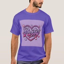T-Shirt de lavanda de Corações Rosa