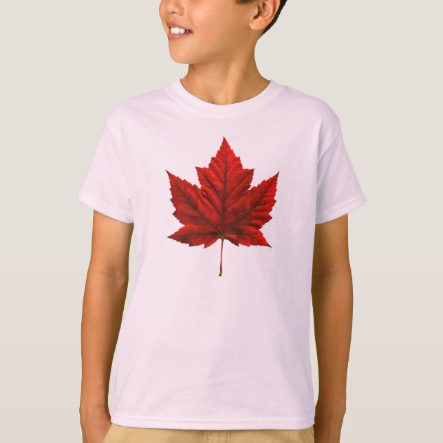 T-Shirt de Leaf Kid, do Canadá, Tee Ringer Maple (Frente)