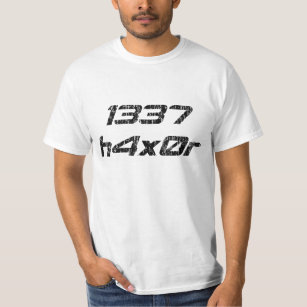 T-shirt De Leet Haxor cabouqueiro 1337 de computador