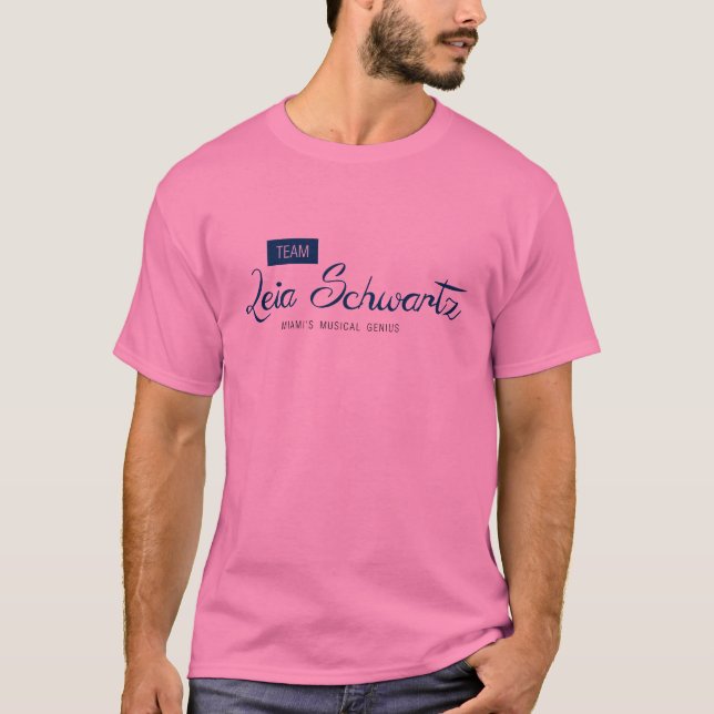 T-shirt de Leia Schwartz da equipe (Frente)