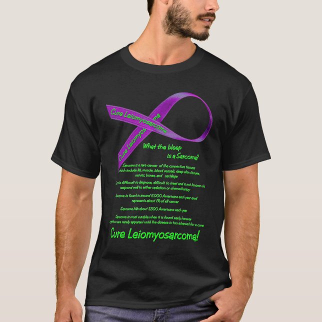 T-shirt de Leiomyosarcoma da cura (Frente)