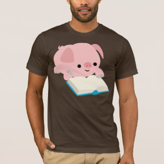 T-Shirt de Leitura de Leitura de Caricatura