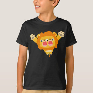 T-shirt de leões-crianças, fofinha, com dupla prob
