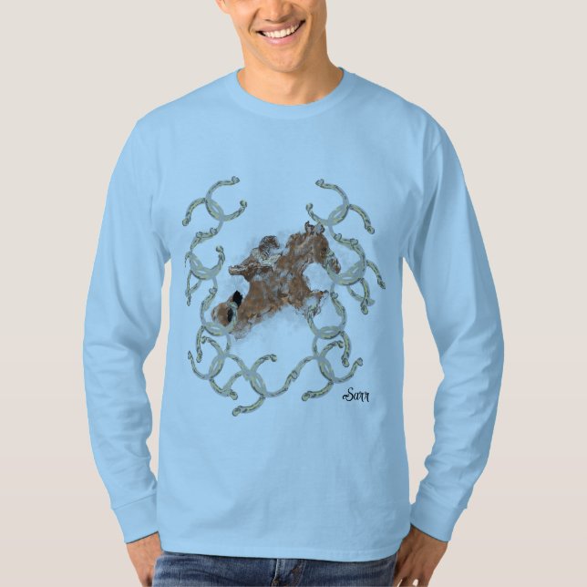 T-Shirt de Leve Longa Básica : Reação da Cadeia (Frente)