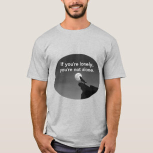 T-Shirt de lobo solitário engraçado