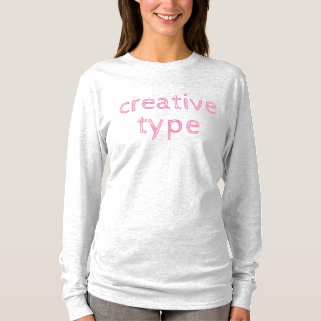 T-Shirt de Longa Altura Criativa (Frente)
