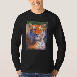 T-shirt de longa Capa do adulto siberiano de Tigre