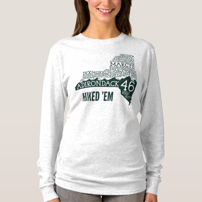 T-Shirt de Longa Distância das Mulheres com Perfur (Frente)