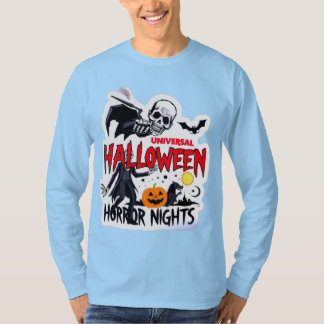 T-Shirt de Longa Distância do Homem de Halloween