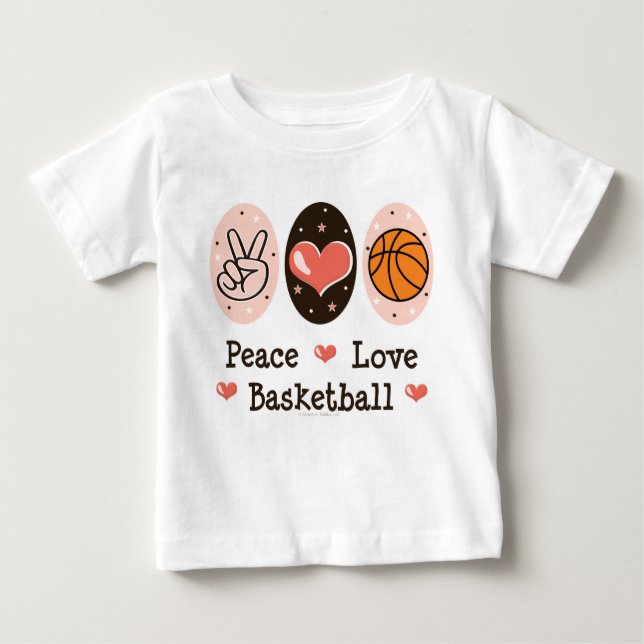 T-shirt de longa folga de Criança de basquete Peac (Frente)