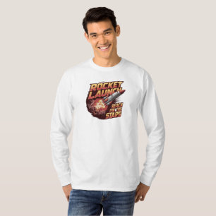 T-Shirt de longa folga para lançamento de foguetes