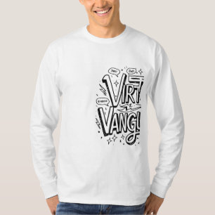 T-Shirt 🎮 de Longa Folha de Vanguarda Virtual
