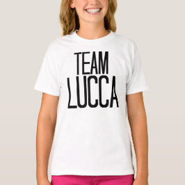 T-shirt de Lucca da equipe no branco