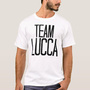 T-shirt de Lucca da equipe no branco