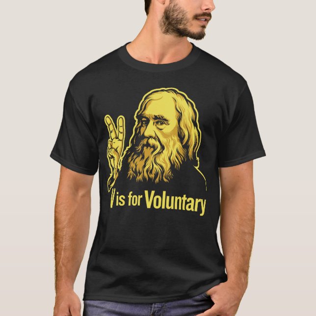 T-shirt de Lysander Spooner Voluntaryism (Frente)