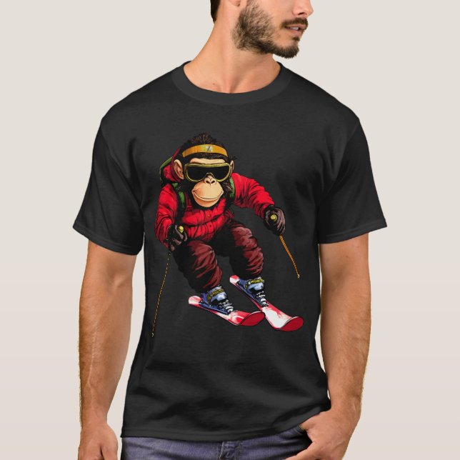 T-Shirt de macaco-esqui (Frente)