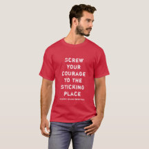 T-shirt de Macbeth da "coragem" de Shakespeare