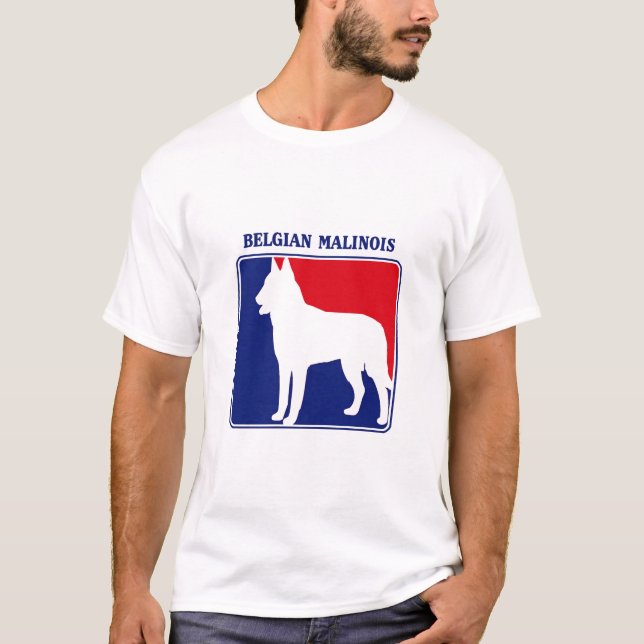 T-shirt de Malinois do belga da liga principal (Frente)