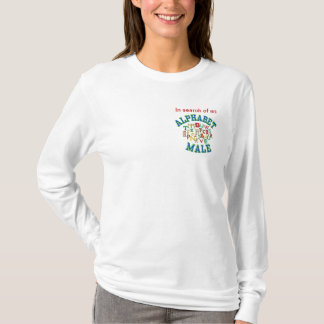 T-shirt de manga longa com aspecto bordado ISO
