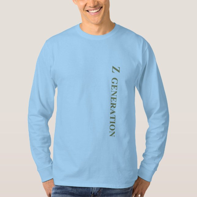 t-shirt de manga longa da geração Z (Frente)