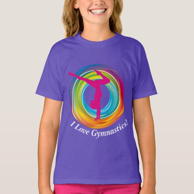 T-shirt de manga longa da ginástica (Frente)