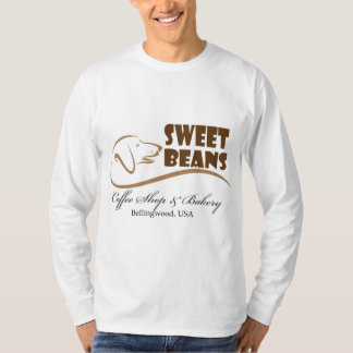 T-shirt de manga longa de feijão doce