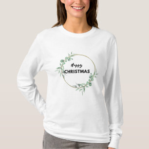 T-shirt de manga longa e feliz Natal